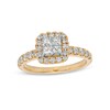 Thumbnail Image 1 of Previously Owned - 1 CT. T.W. Princess-Cut Quad Diamond Frame Engagement Ring in 14K Gold