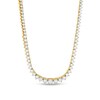 Thumbnail Image 1 of Previously Owned - 3 CT. T.W. Diamond Graduated Tennis Necklace in 10K Gold - 16"