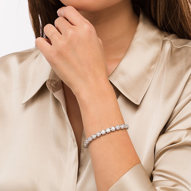 Main Image 2 of Previously Owned - 10 CT. T.W. Diamond Tennis Bracelet in 10K White Gold