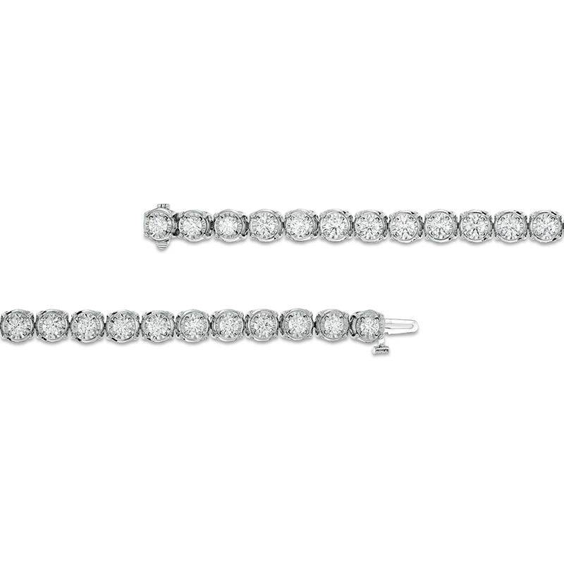 Main Image 3 of Previously Owned - 10 CT. T.W. Diamond Tennis Bracelet in 10K White Gold