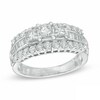 Thumbnail Image 1 of Previously Owned - 1-1/2 CT. T.W. Princess-Cut Diamond Three Stone Engagement Ring in 14K White Gold