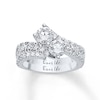 Thumbnail Image 4 of Previously Owned - Ever Us® 2-1/2 CT. T.W. Two-Stone Diamond Bypass Ring in 14K White Gold