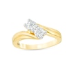 Thumbnail Image 1 of Previously Owned - Ever Us® 5/8 CT. T.W. Two-Stone Diamond Bypass Ring in 14K Gold