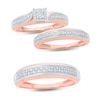 Thumbnail Image 3 of Previously Owned - Diamond Accent Double Row Wedding Band in 10K Rose Gold