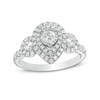 Thumbnail Image 1 of Previously Owned - 1 CT. T.W. Diamond Past Present Future® Pear-Shaped Frame Engagement Ring in 14K White Gold