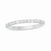 Thumbnail Image 1 of Previously Owned - 1/4 CT. T.W. Baguette and Round Diamond Alternating Band in 14K White Gold