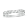 Thumbnail Image 1 of Previously Owned - 1/2 CT. T.W. Diamond Criss-Cross Band in 14K White Gold