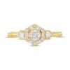 Thumbnail Image 4 of Previously Owned - Marilyn Monroe™ Collection 1/2 CT. T.W. Diamond Hexagon Frame Art Deco Engagement Ring in 14K Gold