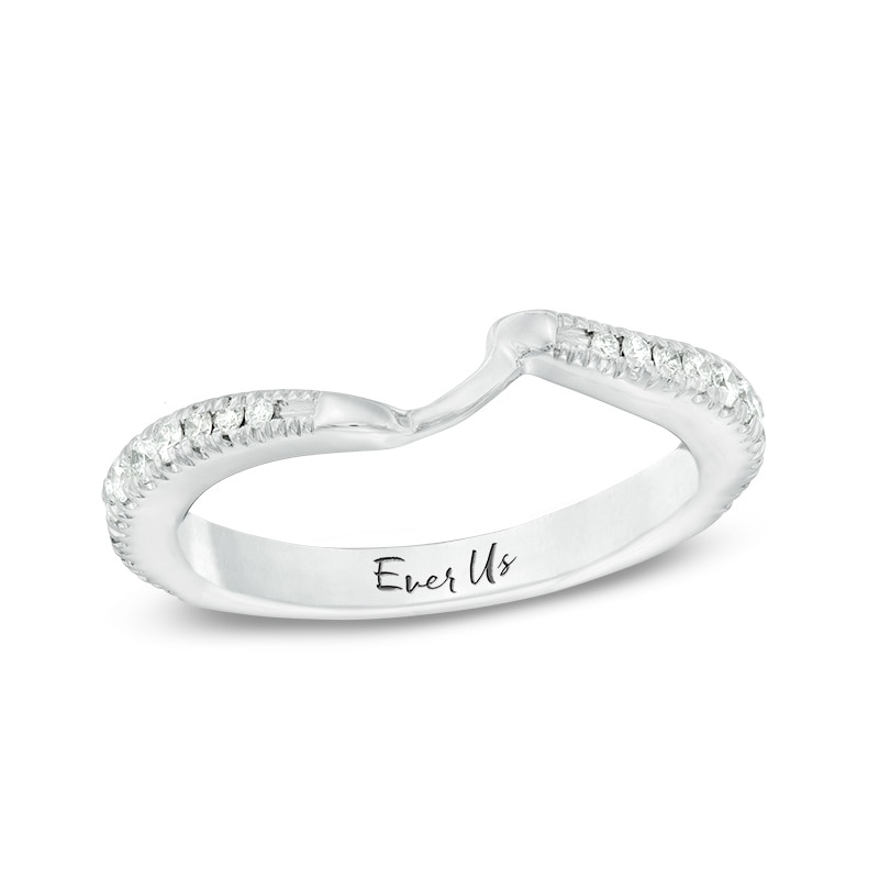 Main Image 1 of Previously Owned - Ever Us® 1/3 CT. T.W. Diamond Contour Band in 14K White Gold
