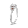 Thumbnail Image 2 of Previously Owned - Enchanted Disney Ariel 3/4 CT. T.W. Diamond Cushion Frame Engagement Ring in 14K Two-Tone Gold