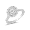 Thumbnail Image 1 of Previously Owned - Enchanted Disney Belle 1 CT. T.W. Diamond Double Frame Engagement Ring in 14K White Gold