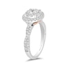 Thumbnail Image 2 of Previously Owned - Enchanted Disney Belle 1 CT. T.W. Diamond Double Frame Engagement Ring in 14K White Gold