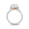 Thumbnail Image 3 of Previously Owned - Enchanted Disney Belle 1 CT. T.W. Diamond Double Frame Engagement Ring in 14K White Gold