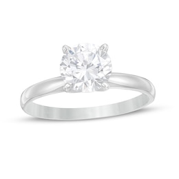 Previously Owned - 1-1/2 CT. T.W. Diamond Solitaire Engagement Ring in 14K White Gold (I/I2)