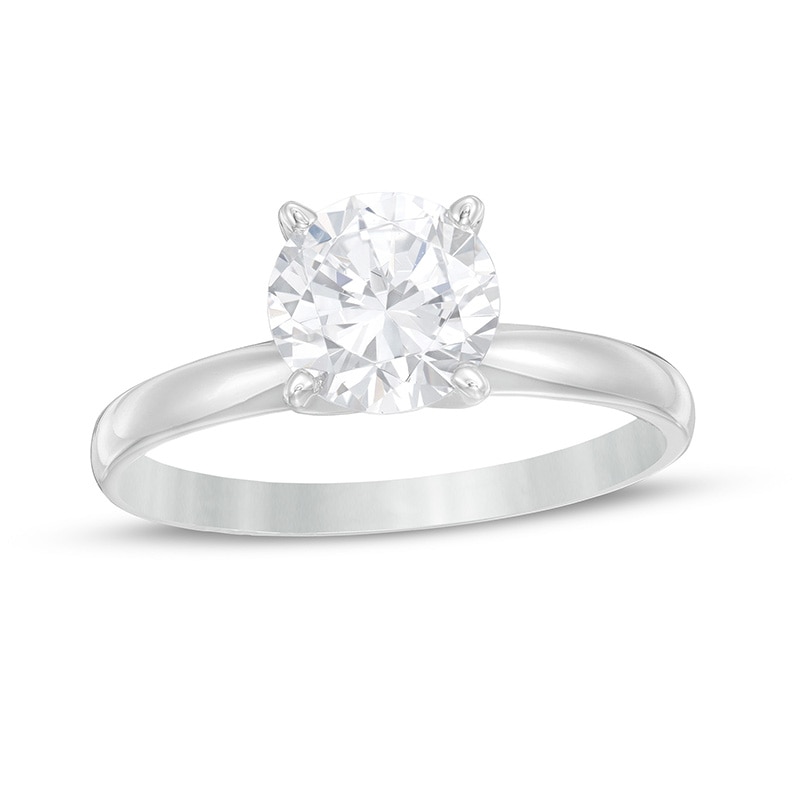 Main Image 1 of Previously Owned - 1-1/2 CT. T.W. Diamond Solitaire Engagement Ring in 14K White Gold (I/I2)