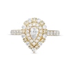 Thumbnail Image 4 of Previously Owned - 1 CT. T.W. Pear-Shaped Diamond Double Frame Engagement Ring in 14K Gold (I/SI2)