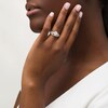 Thumbnail Image 2 of Previously Owned - 1 CT. T.W. Oval Diamond Frame Collar Bridal Set in 14K White Gold (I/I2)