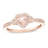 Thumbnail Image 0 of Previously Owned 5.0mm Heart-Shaped Morganite and 1/6 CT. T.W. Diamond Ring in 10K Rose Gold