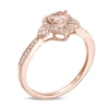 Thumbnail Image 2 of Previously Owned 5.0mm Heart-Shaped Morganite and 1/6 CT. T.W. Diamond Ring in 10K Rose Gold