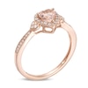 Thumbnail Image 3 of Previously Owned 5.0mm Heart-Shaped Morganite and 1/6 CT. T.W. Diamond Ring in 10K Rose Gold