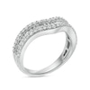 Thumbnail Image 3 of Previously Owned 3/4 CT. T.W. Baguette and Round Diamond Contour Triple Row Anniversary Band in 14K White Gold