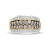 Thumbnail Image 1 of Previously Owned - 2 CT. T.W. Champagne and White Diamond Multi-Row Ring in 10K Two-Tone Gold