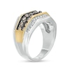 Thumbnail Image 3 of Previously Owned - 2 CT. T.W. Champagne and White Diamond Multi-Row Ring in 10K Two-Tone Gold