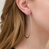 Thumbnail Image 2 of Previously Owned - 1/2 CT. T.W. Diamond Hoop Earrings in 10K White Gold