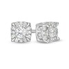 Thumbnail Image 1 of Previously Owned - 1 CT. T.W. Diamond Cushion Frame Stud Earrings in 10K White Gold