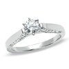 Thumbnail Image 1 of Previously Owned 3/4 CT. T.W. Diamond Milgrain Engagement Ring in 14K White Gold
