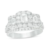 Thumbnail Image 1 of Previously Owned 2-1/2 CT. T.W. Emerald-Cut Diamond Past Present Future® Frame Engagement Ring in 14K White Gold (I/I1)