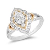 Thumbnail Image 1 of Previously Owned Enchanted Disney Aladdin 1 CT. T.W. Diamond Arabesque Frame Engagement Ring in 14K Two-Tone Gold