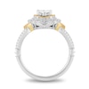 Thumbnail Image 3 of Previously Owned Enchanted Disney Aladdin 1 CT. T.W. Diamond Arabesque Frame Engagement Ring in 14K Two-Tone Gold