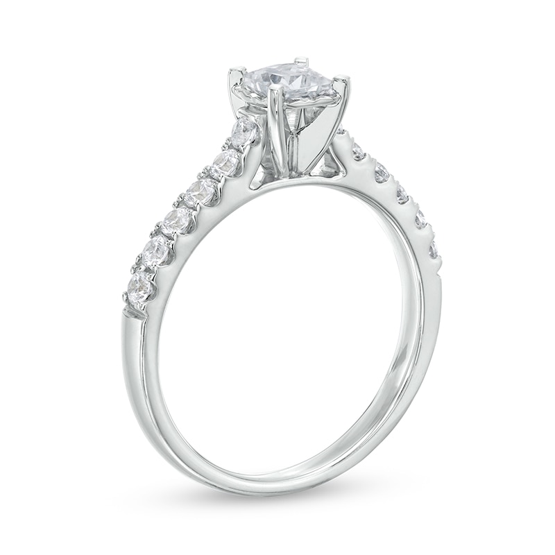 Previously Owned 3/4 CT. T.W. Princess-Cut Diamond Engagement Ring in 14K White Gold