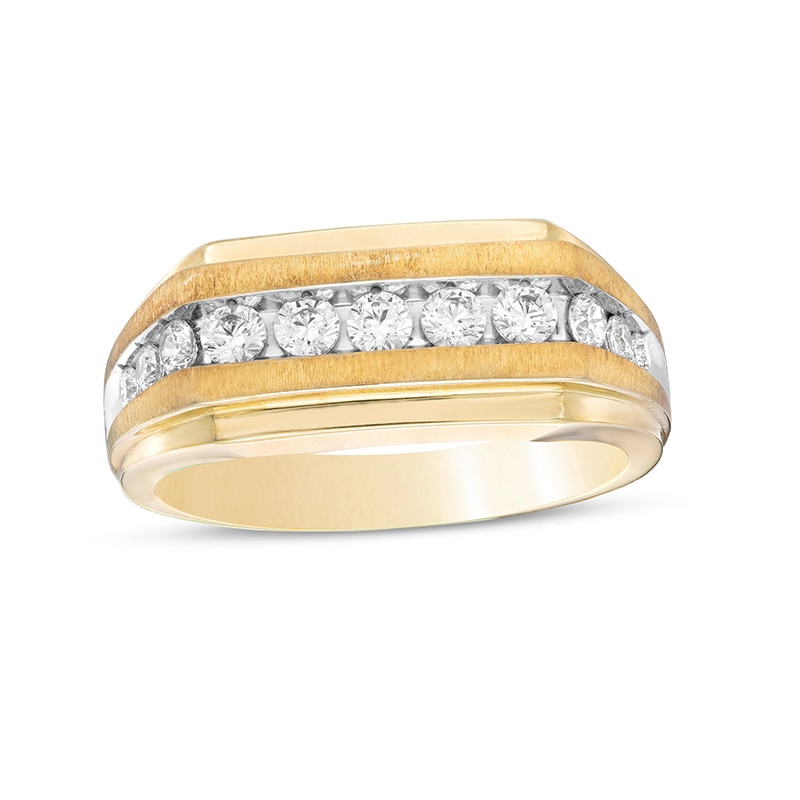 Main Image 1 of Previously Owned 5/8 CT. T.W. Diamond Graduated Eleven Stone Wedding Band in 10K Gold