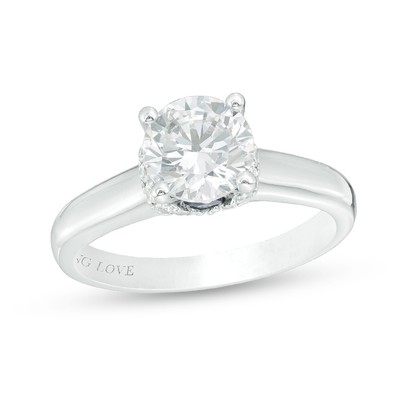Main Image 1 of Previously Owned - Vera Wang Love Collection 1-5/8 CT. T.W.  Diamond Engagement Ring in 14K White Gold (I/SI2)