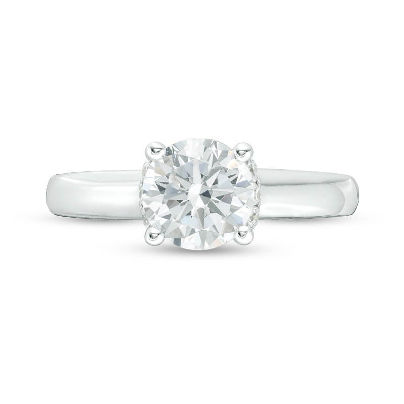 Main Image 4 of Previously Owned - Vera Wang Love Collection 1-5/8 CT. T.W.  Diamond Engagement Ring in 14K White Gold (I/SI2)