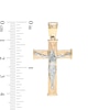 Thumbnail Image 2 of Previously Owned - Made in Italy Textured Crucifix Necklace Charm in 10K Two-Tone Gold