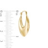 Thumbnail Image 3 of Previously Owned - 16.0mm Graduated Oval Hoop Earrings in 14K Gold