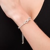 Thumbnail Image 2 of Previously Owned - 3/8 CT. T.W. Diamond Layered Infinity Sideways Bolo Bracelet in Sterling Silver - 9.0"