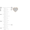 Thumbnail Image 3 of Previously Owned - Diamond Accent Pavé Heart Stud Earrings in 10K Gold