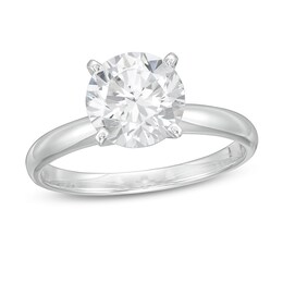 Previously Owned - 2 CT.  Lab-Grown Diamond Solitaire Engagement Ring in 14K White Gold (F/VS2)