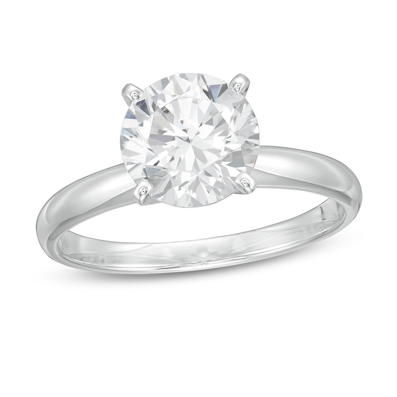 Previously Owned - 2 CT.  Lab-Created Diamond Solitaire Engagement Ring in 14K White Gold (F/VS2)