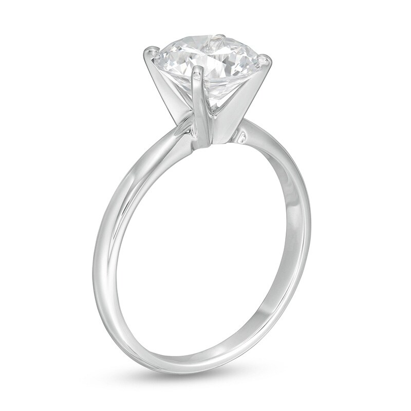 Main Image 3 of Previously Owned - 2 CT.  Lab-Created Diamond Solitaire Engagement Ring in 14K White Gold (F/VS2)