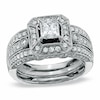 Thumbnail Image 0 of Previously Owned - 1-5/8 CT. T.W. Diamond Frame Multi-Row Ring in 14K White Gold