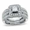 Thumbnail Image 1 of Previously Owned - 1-5/8 CT. T.W. Diamond Frame Multi-Row Ring in 14K White Gold