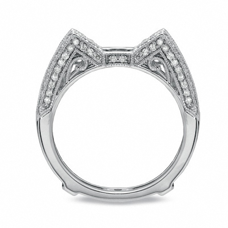 Previously Owned - 1-5/8 CT. T.W. Diamond Frame Multi-Row Ring in 14K White Gold