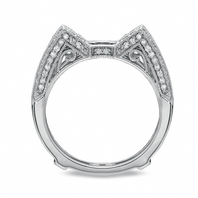 Main Image 4 of Previously Owned - 1-5/8 CT. T.W. Diamond Frame Multi-Row Ring in 14K White Gold