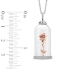 Thumbnail Image 3 of Previously Owned - Enchanted Disney Belle Diamond Accent Rose in Dome Pendant in Sterling Silver and 10K Rose Gold - 24"