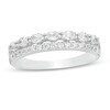 Thumbnail Image 1 of Previously Owned - 1/2 CT. T.W. Oval and Round Diamond Double Row Band in 14K White Gold